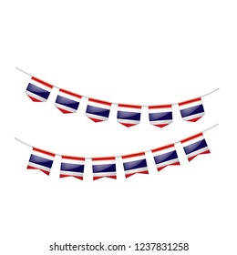 Thailand flag, vector illustration on a white background