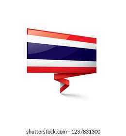 Thailand flag, vector illustration on a white background