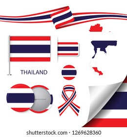 Thailand flag, vector illustration on a white background new