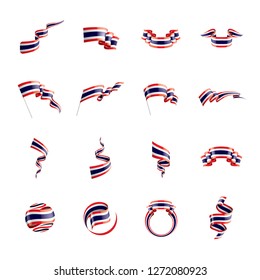 Thailand flag, vector illustration on a white background
