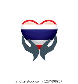 Thailand flag, vector illustration on a white background