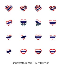 Thailand flag, vector illustration on a white background