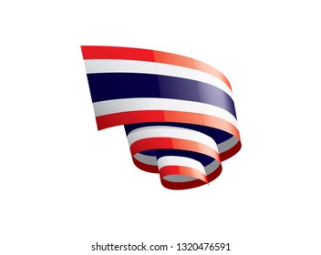 Thailand flag, vector illustration on a white background