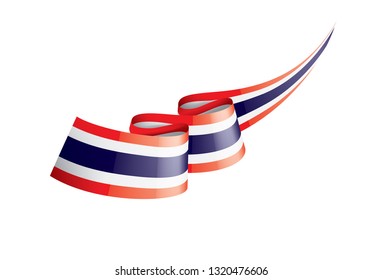 Thailand flag, vector illustration on a white background