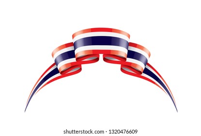 Thailand flag, vector illustration on a white background