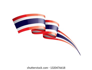Thailand flag, vector illustration on a white background