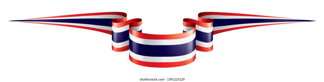 Thailand flag, vector illustration on a white background
