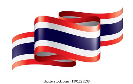 Thailand flag, vector illustration on a white background