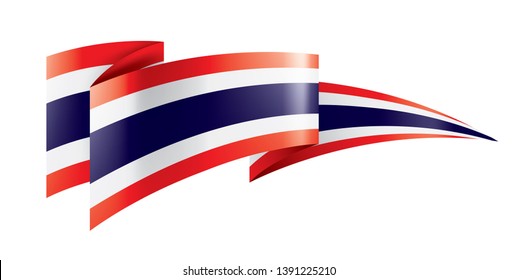 Thailand flag, vector illustration on a white background