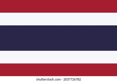 Thailand flag vector. National flag of Thailand illustration
