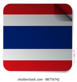 Thailand flag vector on white background