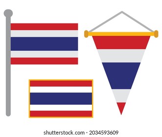 Thailand Flags, Country and Penannts