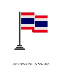 Indicadores de Tailandia conjunto de iconos, símbolo del símbolo del vector del día de la independencia de Tailandia