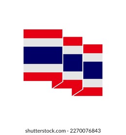 Thailand flags icon set, Thailand independence day icon set vector sign symbol