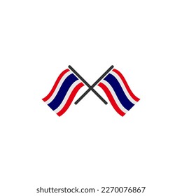 Thailand flags icon set, Thailand independence day icon set vector sign symbol