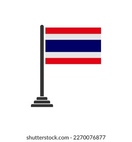 Thailand flags icon set, Thailand independence day icon set vector sign symbol