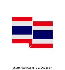 Thailand flags icon set, Thailand independence day icon set vector sign symbol