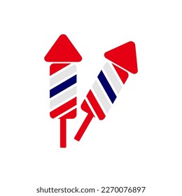 Indicadores de Tailandia conjunto de iconos, símbolo del símbolo del vector del día de la independencia de Tailandia