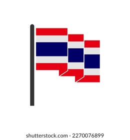 Thailand flags icon set, Thailand independence day icon set vector sign symbol