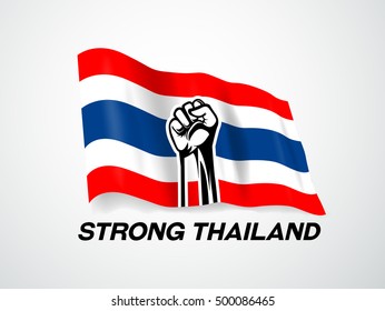 thailand flag,strong thailand