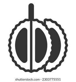 Thailand fruit durian  - icon, illustration on white background, glyph style