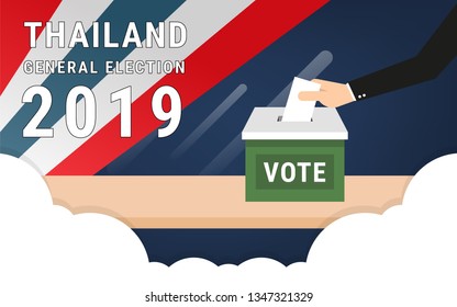 Thailand general election 2019 vector illustration.