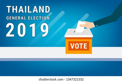 Thailand General Election 2019 Vector Illustration.