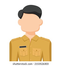 Thailand government officer in simple flat vector. personal profile icon or symbol. people concept vector illustration.