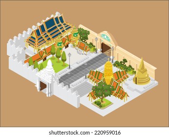 thailand grand palace vector