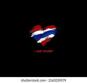 Thailand grunge flag heart for your design