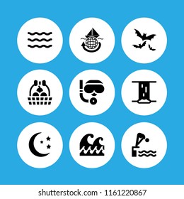 thailand icon. 9 thailand set with chinese new year, night, ocean and tourism vector icons for web and mobile app