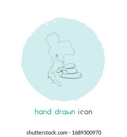 Elemento de línea de icono de Tailandia. Ilustración vectorial de la línea de iconos de Tailandia aislada en fondo limpio para el diseño del logotipo de la aplicación móvil web.