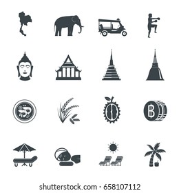 Thailand icons. Vector illustration.
