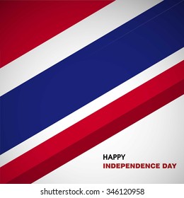 Thailand Independence Day greeting card. Thai 5th December typography Poster background vector Illustration
