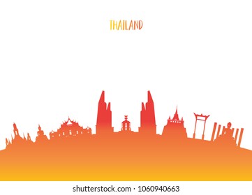 Thailand Landmark Global Travel And Journey paper background. Vector Design Template.used for your advertisement, book, banner, template, travel business or presentation.