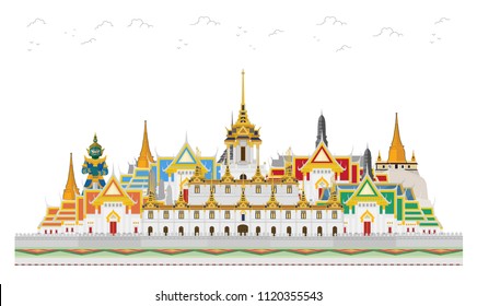 Thailand landmark and travel place.temple