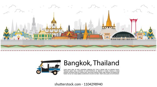 Thailand and Landmarks and travel place,temple,background