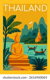 Thailand. Landscape template of flyer, magazines, posters, book cover, banners.