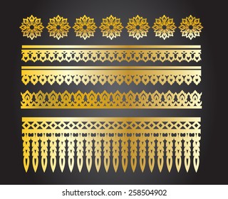 Thailand lanna pattern, Thai traditional design.