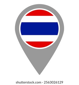 Thailand Location Pin Icon Vector Illustration