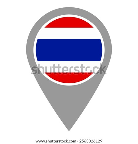 Thailand Location Pin Icon Vector Illustration