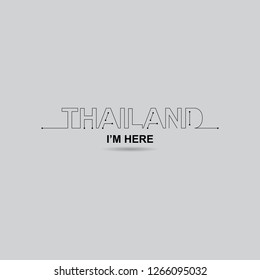 Thailand logo. Thailand famous Landmark. flat line design element. vector illustration - Vector