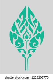 Thailand lotus pattern artistic application of cosmetics.