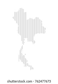 Thailand map background. Community map.Lines, points, circles and planes. Futuristic design.All elements are separated Abstract white background. Vector illustration EPS 10 .