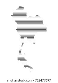 Thailand map background. Community map.Lines, points, circles and planes. Futuristic design.All elements are separated Abstract white background. Vector illustration EPS 10 .
