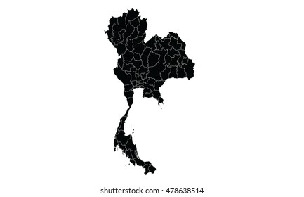 Thailand map black color