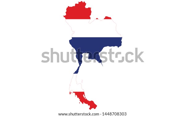 Thailand Map Flag Illustrator Stock Vector (Royalty Free) 1448708303 ...