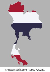 Thailand Map flag Vector illustration eps 10
