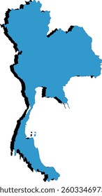 Thailand Map And Flag Vector Symbol Design
