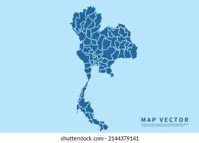 Thailand map High Detailed on blue sky background. Abstract design vector illustration eps 10